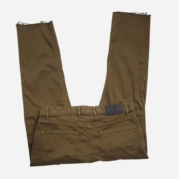 Michael Kors Parker Slim Fit Jeans | Women’s 32/34 | Brown Frayed Hem Grunge - Picture 5 of 6